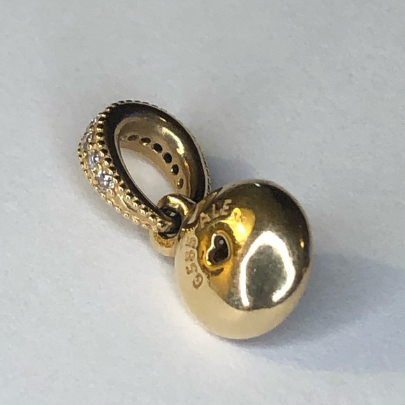 Pandora Solid 14k Gold Dazzling Droplet Charm G585 Ale - Picture 5 of 8